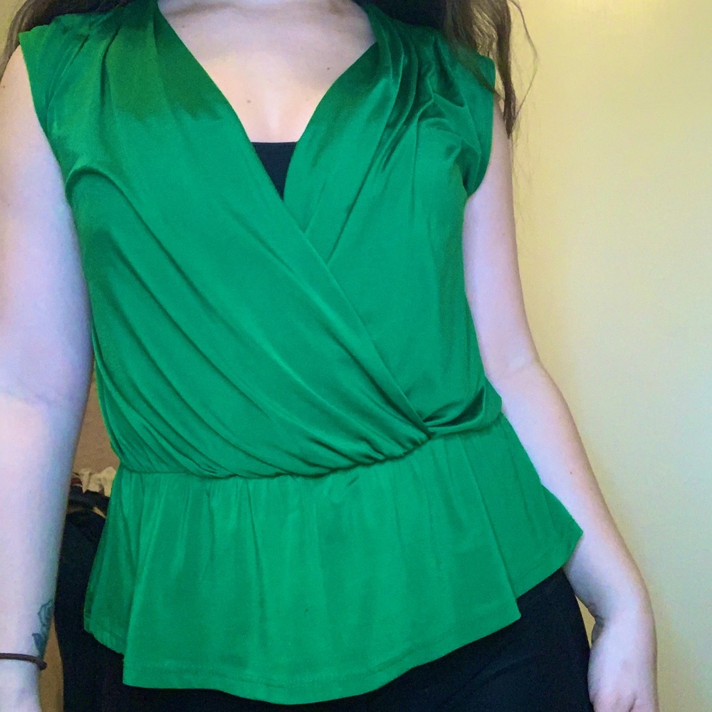 Emerald Low-Cut Blouse